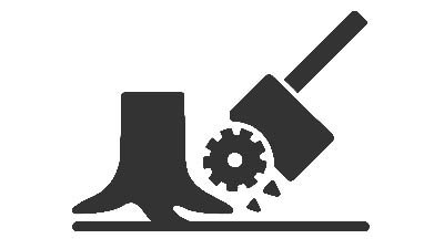 Forst- und Wurzelfräsen Icon für Forst- und Wurzelfräsen